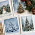llustrate magical christmas scenes, characters