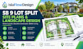 design sb9 lot split site plans and landscape layouts