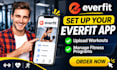 set up your everfit app, upload workouts and manage fitness programs