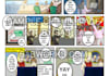 create a black and white 2 panel mini comic