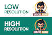 convert low res vector image to high res in 2hr