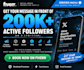 tweet your message to 200k active followers