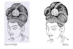 do manual vector tracing, redraw raster image logo to vector