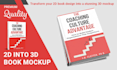 create a beautiful 3d book cover mockup for your book