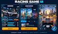 design mobile game UI UX screens menus and hud