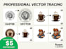 professionally manual vector tracing of your logo or image