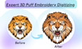 digitize image for embroidery design file in 1 hour