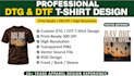 create halftone dtg and dtf t shirt designs print ready