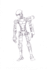 hand draw robot, monster, and alien character