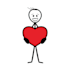 draw an unique stickman figure clipart