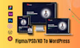 convert figma to elementor, psd to wordpress, elementor pro