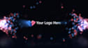 create a amazing particle logo intro