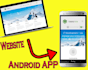 convert the website into an android app, webview android app