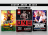 design sports, gym or fitness static flyer or motion poster
