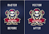 do vector logo, vectorize image, recreate, and redraw using adobe illustrator