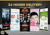 do outstanding rollup banner design in 24 hours