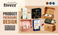 do amazon product packaging design, box design and label with source file