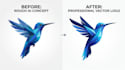 vectorize your complex ai generated artwork or logo