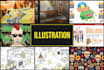do graphic design and illustration