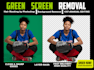 professionally remove green screen backgrounds from photos