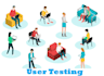 provide an actionable user test of your website and apps