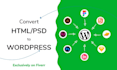 convert HTML, figma, xd, PSD, and sketch, to wordpress