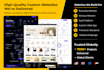 build custom website design and development as full stack developer