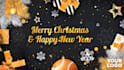 make santa claus on bike wishing christmas and new year video