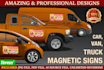 design amazing car, truck, or van door magnet signs