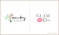 create minimal watercolor and line art logo