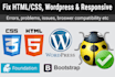 fix responsive HTML css issues error on bootstrap 24 hours