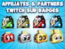 create subscribers badges for twitch, youtbe, kick, tictoc