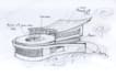 hand draw architectural concept illustration
