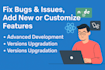 fix bugs and add custom features to your web app
