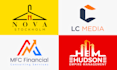 create professional minimalist logo design with copyright