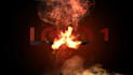 do fire logo intro video with real flame 4k