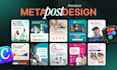 design instagram, facebook post and social media ad creative