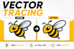 redraw, vectorize and convert logo to vector in illustrator