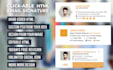 design clickable HTML email signature for outlook gmail