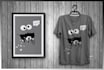 do typography, graphics tshirt designs with tshirt mockups