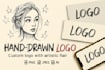 create a unique hand drawn logo illustration design