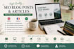 write high quality SEO blog posts and articles  in english, french, arabic