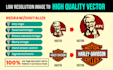 vectorize image, recreate logo or vector tracing