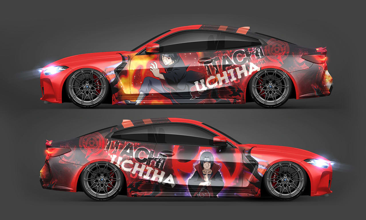 Anime wrap store car