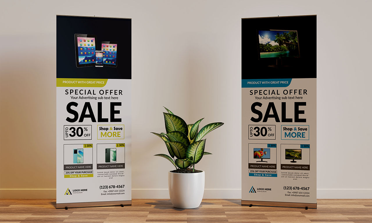 Roll-up Publicitário: 1 por 35,69€, Roll-up