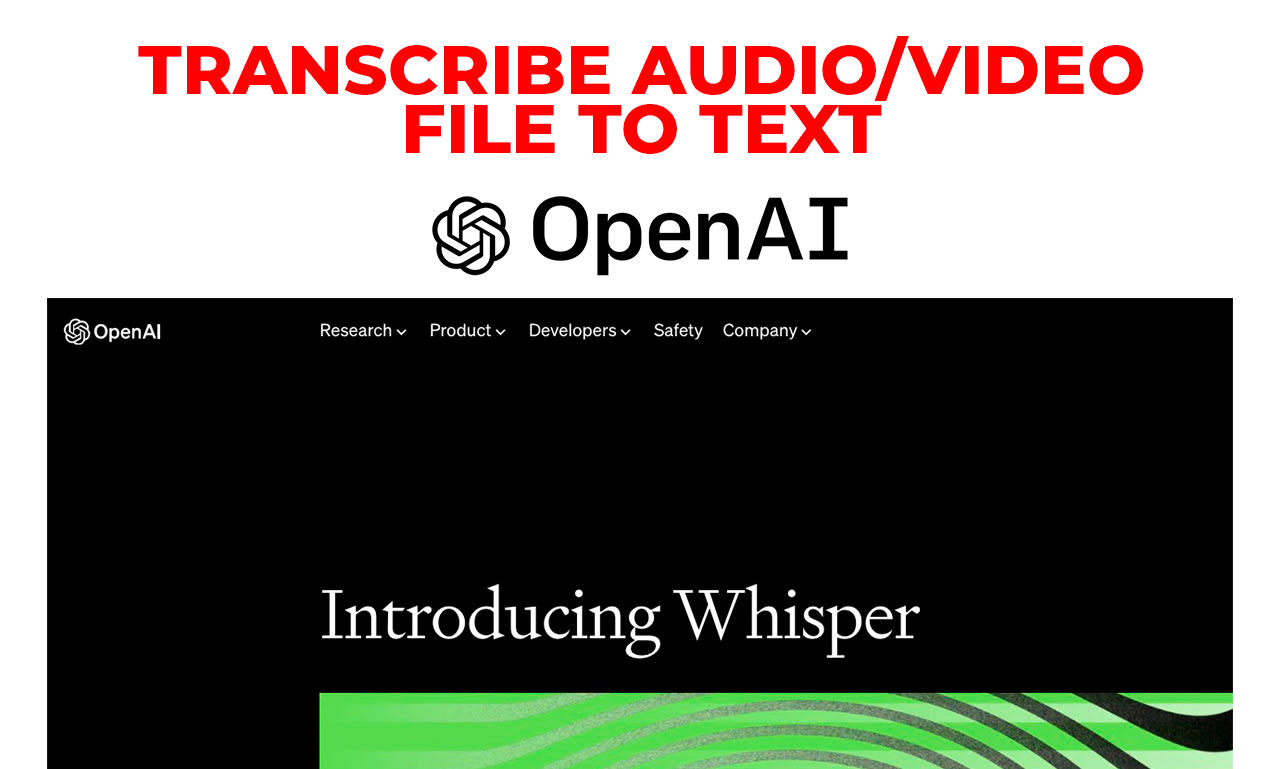 Transcribe with OpenAI Whisper