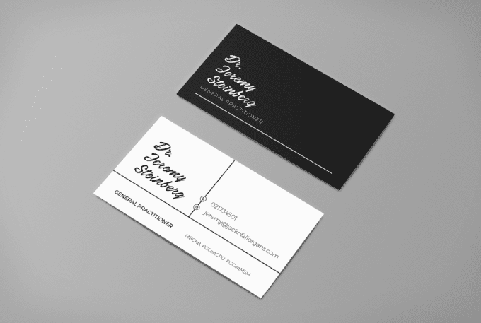 design you a clean and sleek business card