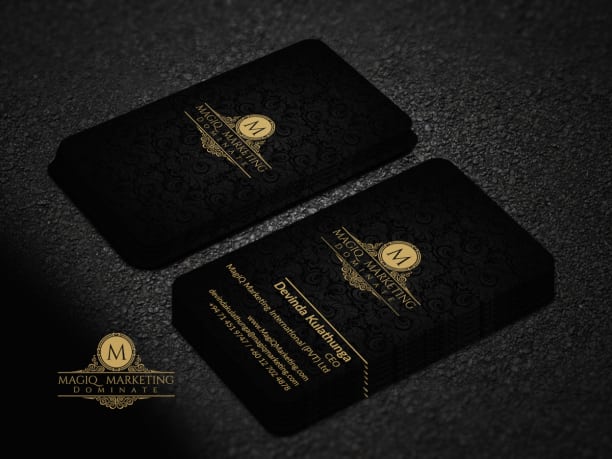 Business Card Design Professional Unique Two Sided