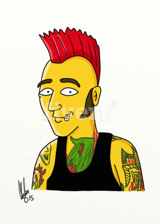 Do an amazing yellow cartoon character of you by Blackout7