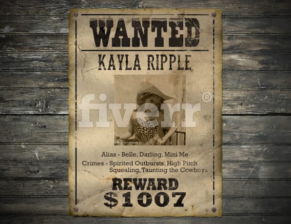 create a custom wild west WANTED poster | Fiverr